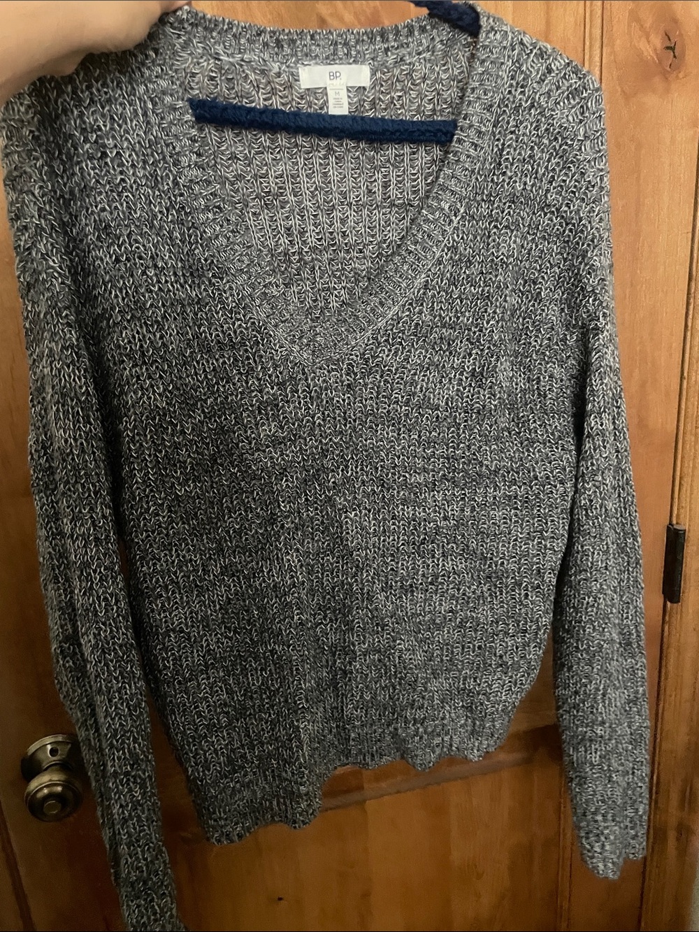 bp Gray Marled V-Neck Sweater